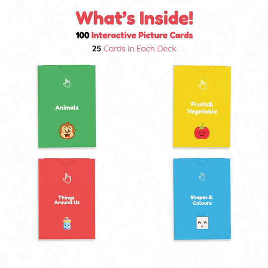 Think & Find - Card Game for Kids, 100 Picture Cards, 4 Games in 1 (Ages 4-7)