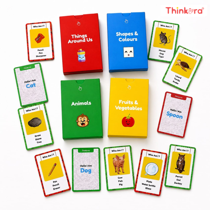 Think & Find - Card Game for Kids, 100 Picture Cards, 4 Games in 1 (Ages 4-7)