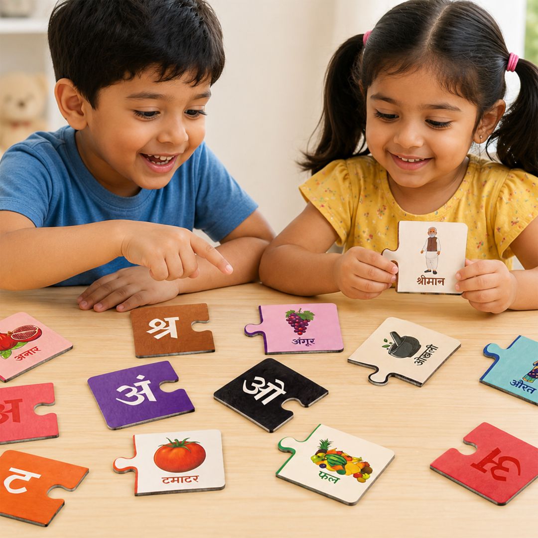 Meri Pehli Varnmala - Hindi Alphabet Puzzle for Kids, 104 Pieces (Ages 4-7)