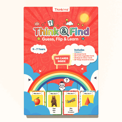 Think and Find card game box for kids aged 4 to 7