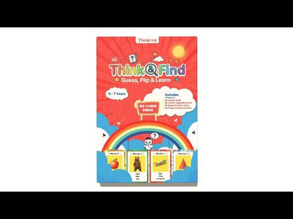 Think & Find - Card Game for Kids, 100 Picture Cards, 4 Games in 1 (Ages 4-7)