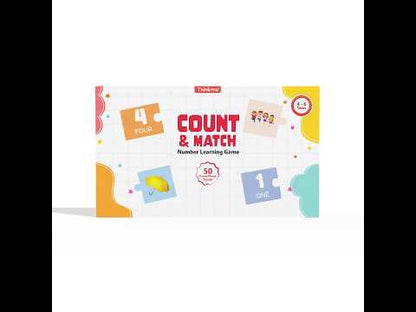 Count & Match - Number Learning Puzzle for Kids, 50 Self-Correcting Pieces (Ages 4-6)